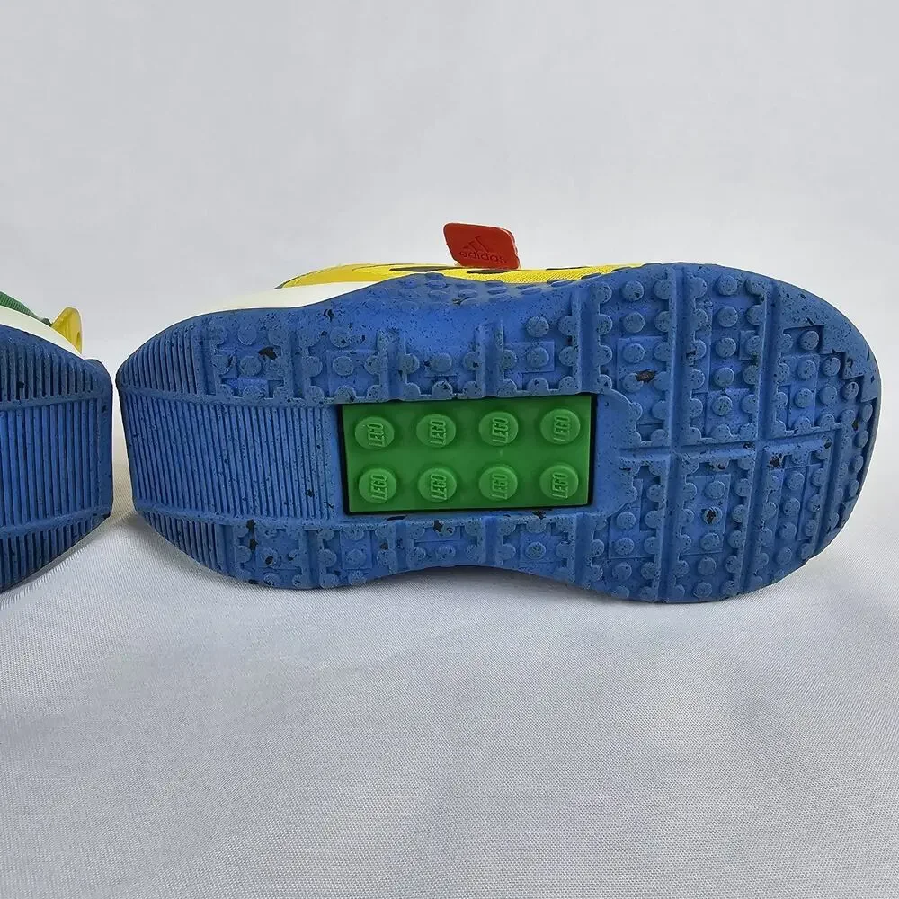 Adidas Lego Sport Baby Boys Shoes Size:6K, Yellow,Green,Red,and BlackStripe Logo